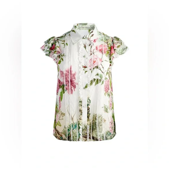 Alice + Olivia Minda Blouse - Rose Whisper - Picture 6 of 8